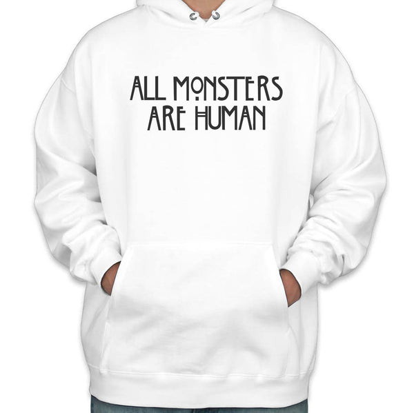 all monsters are human hoodie All Monsters Are Human Unisex Pullover Hoodie, White / M