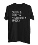 Creepy Kooky Mysterious Spooky Wednesday Halloween Costume Men T-Shirt