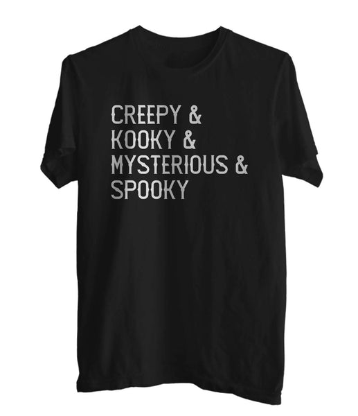 Creepy Kooky Mysterious Spooky Wednesday Halloween Costume Men T-Shirt