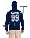 Customize - Ravenclaw Quidditch Team Captain White Ink Pullover Hoodie