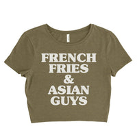 French Fries and Asian Guys Women’s Crop Tee / Crop Top