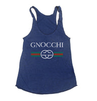 Gnocchi #1 Women Tri-Blend Racerback Tank