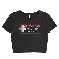 Grey Sloan Memorial Hospital Logo Only Women’s Crop Tee / Crop Top