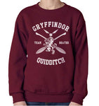 Gryffindor Quidditch Team Beater White Ink Sweatshirt