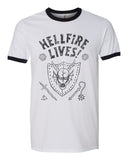 Hellfire Lives Stranger Things Ringer T-Shirt