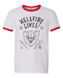 Hellfire Lives Stranger Things Ringer T-Shirt