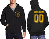 Customize - Hufflepuff Quidditch Team Beater Unisex Zip Up Hoodie - Geeks Pride