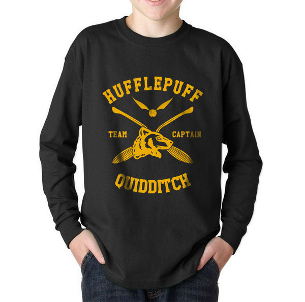 Hufflepuff Quidditch Team Captain Youth Long Sleeve T-Shirt