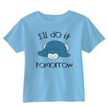 I'll Do It Tomorrow Snorlax Toddler Short Sleeve Tee - Geeks Pride