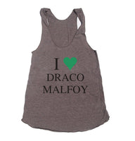 I Love Draco Malfoy Women Tri-Blend Racerback Tank