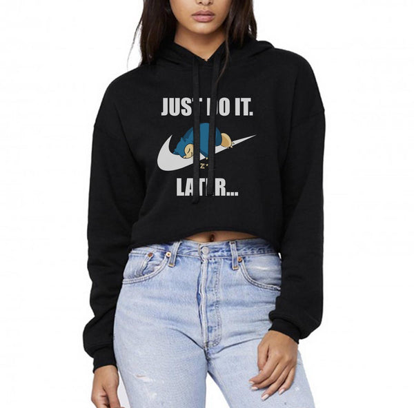Just Do It Later Snorlax Crop Hoodie