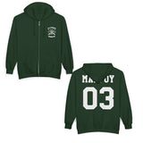 Malfoy 03 Slytherin Quidditch Team Seeker M03A Unisex Full Zip Up Hoodie