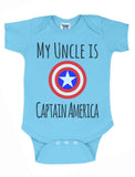 My Uncle Is Captain America Baby Jersey One Piece Onesie