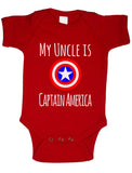 My Uncle Is Captain America Baby Jersey One Piece Onesie