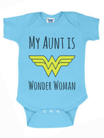 My Aunt Is Wonder Woman Baby Jersey One Piece Onesie