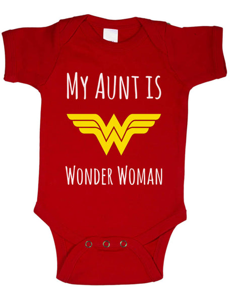 My Aunt Is Wonder Woman Baby Jersey One Piece Onesie