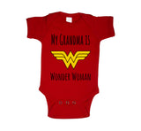 My Grandma Is Wonder Woman Baby Jersey One Piece Onesie
