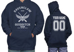 Customize - Ravenclaw Quidditch Team Chaser White Ink Old Design Pullover Hoodie