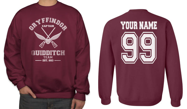 Customize - Gryffindor Quidditch Team Captain Old Design White Ink Sweatshirt