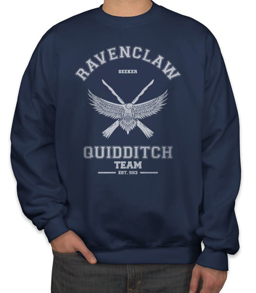 Old Design Ravenclaw Quidditch Team Seeker White Ink Sweatshirt