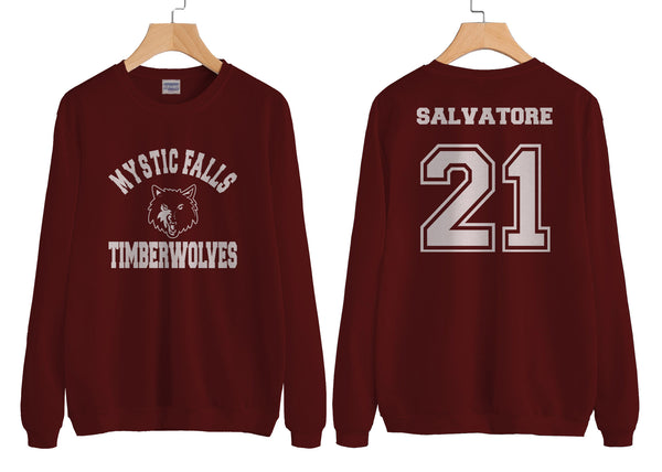 Salvatore 21 Mystic Falls Timberwolves Unisex Sweatshirt
