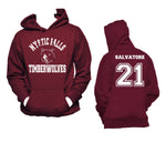 Salvatore 21 Mystic Falls Timberwolves Unisex Pullover Hoodie Maroon