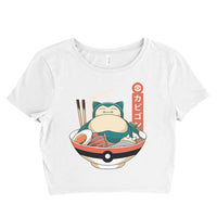 Snorlax Ramen 2 Women’s Crop Tee / Crop Top