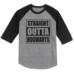 Straight Outta Hogwarts Unisex 3/4 sleeve raglan T-shirt