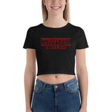 Stranger Things Red Outline Women’s Crop Tee - Geeks Pride