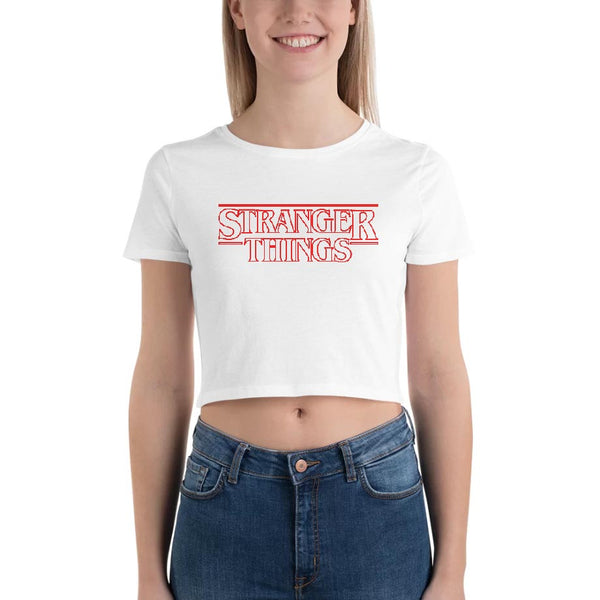 Stranger Things Red Outline Women’s Crop Tee
