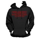 Stranger Things Outline Red Unisex Pullover Hoodie
