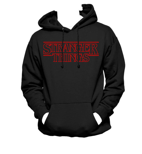 Stranger Things Outline Red Unisex Pullover Hoodie
