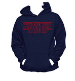 Stranger Things Outline Red Unisex Pullover Hoodie
