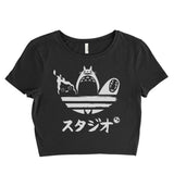 Studio Ghibli stripes Women’s Crop Tee / Crop Top