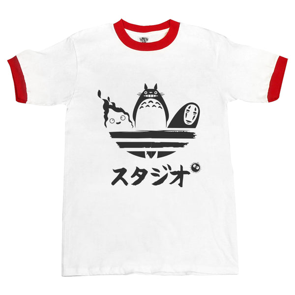 Studio Ghibli Strips Ringer T-Shirt