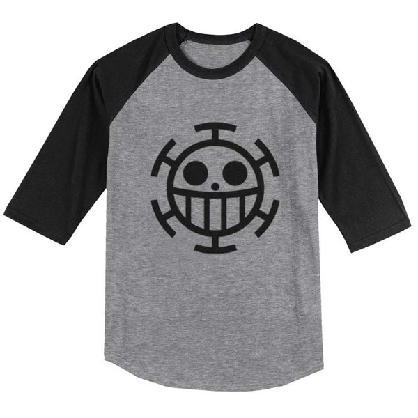 Trafalgar Law BW 3/4 sleeve raglan shirt