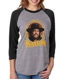 Waylon Jennings Color Unisex Baseball Raglan 3/4 Sleeve Tri-Blend