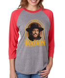 Waylon Jennings Color Unisex Baseball Raglan 3/4 Sleeve Tri-Blend