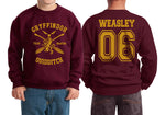 Weasley 06 Gryffindor Quidditch Team Beater Youth / Kid Sweatshirt