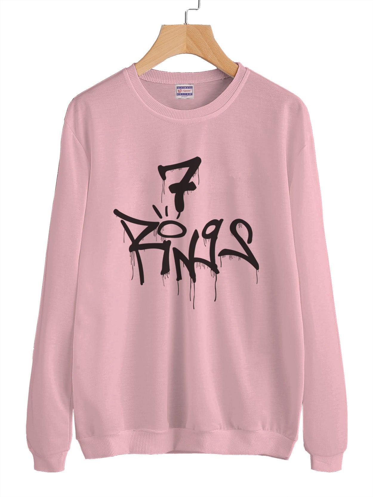 Sweat Rare Officiel Ariana Grande 7 Anneaux – Taille L Blanc, Neuf Avec étiquettes (merch Officiel Limité)