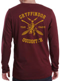 Gryffindor Quidditch Team Chaser Front and back Men Long sleeve t-shirt