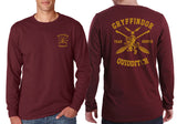 Gryffindor Quidditch Team Keeper Front and back Men Long sleeve t-shirt