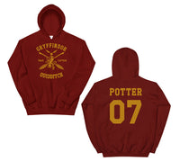 Potter 07 Gryffindor Quidditch Team Captain Pullover Hoodie