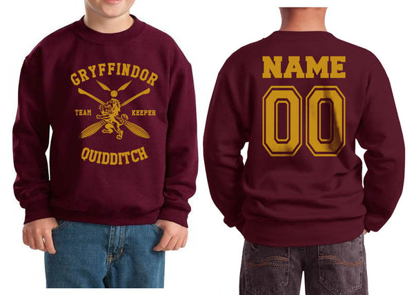 Customize - Gryffindor Quidditch Team Keeper Youth / Kid Sweatshirt