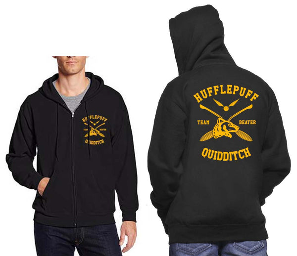 Hufflepuff Quidditch Team Beater Unisex Zip Up Hoodie