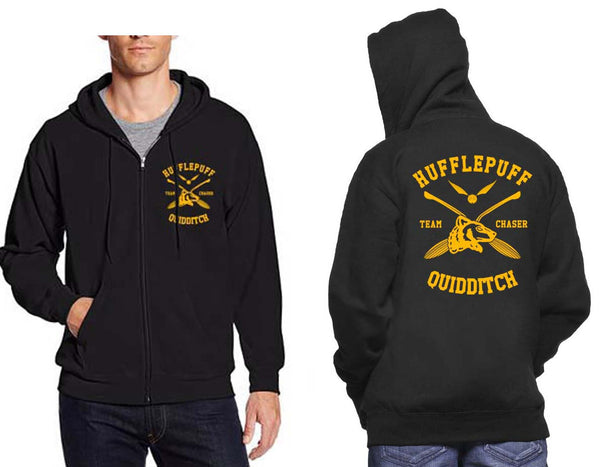 Hufflepuff Quidditch Team Chaser Unisex Zip Up Hoodie