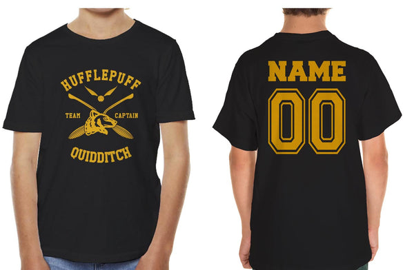 Customize - Hufflepuff Quidditch Team Captain Youth Short Sleeve T-Shirt