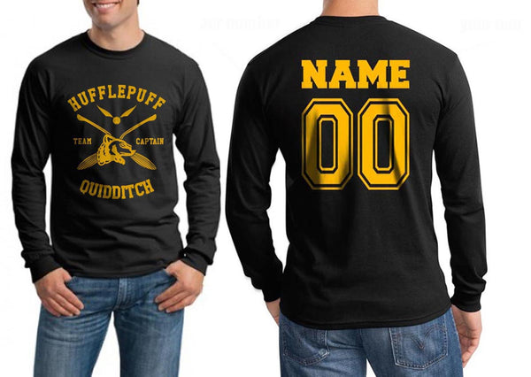 Customize - Hufflepuff Quidditch Team Captain Men Long sleeve t-shirt