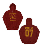 NEW Potter 07 Gryffindor Quidditch Team Captain Pullover Hoodie