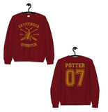 NEW Potter 07 Gryffindor Quidditch Team Captain Sweatshirt